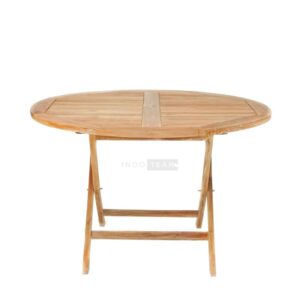 Teak Patio Round Folding Table