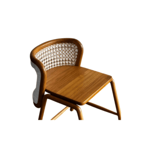 Saga Teak Rattan Dining Chair