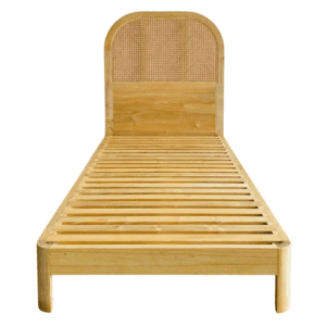 Whitney Teak Rattan Single Bed