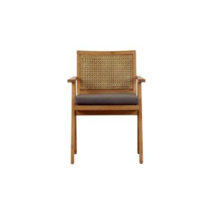 Tressa Teak Dining Chair with Rattan Weaving